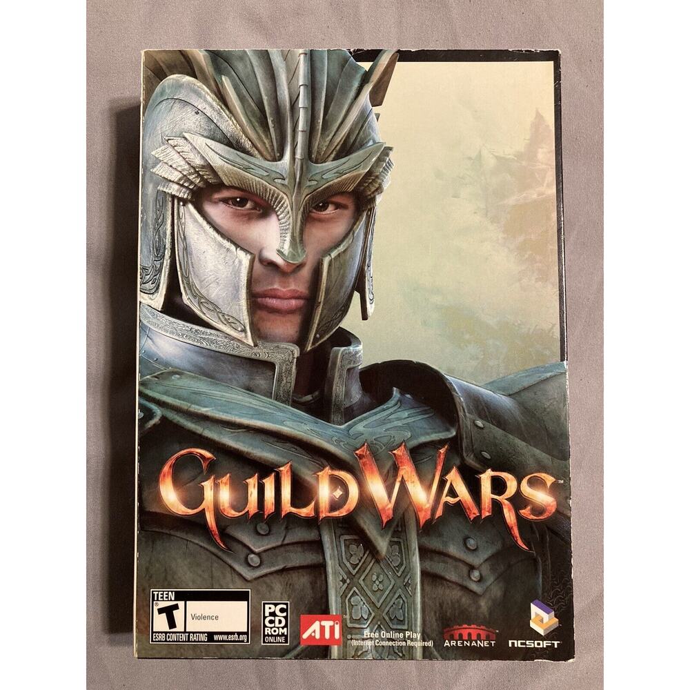 Guild Wars PC Video Game 2005 Cool Cover Art Original 1st Edition Big Box CIB